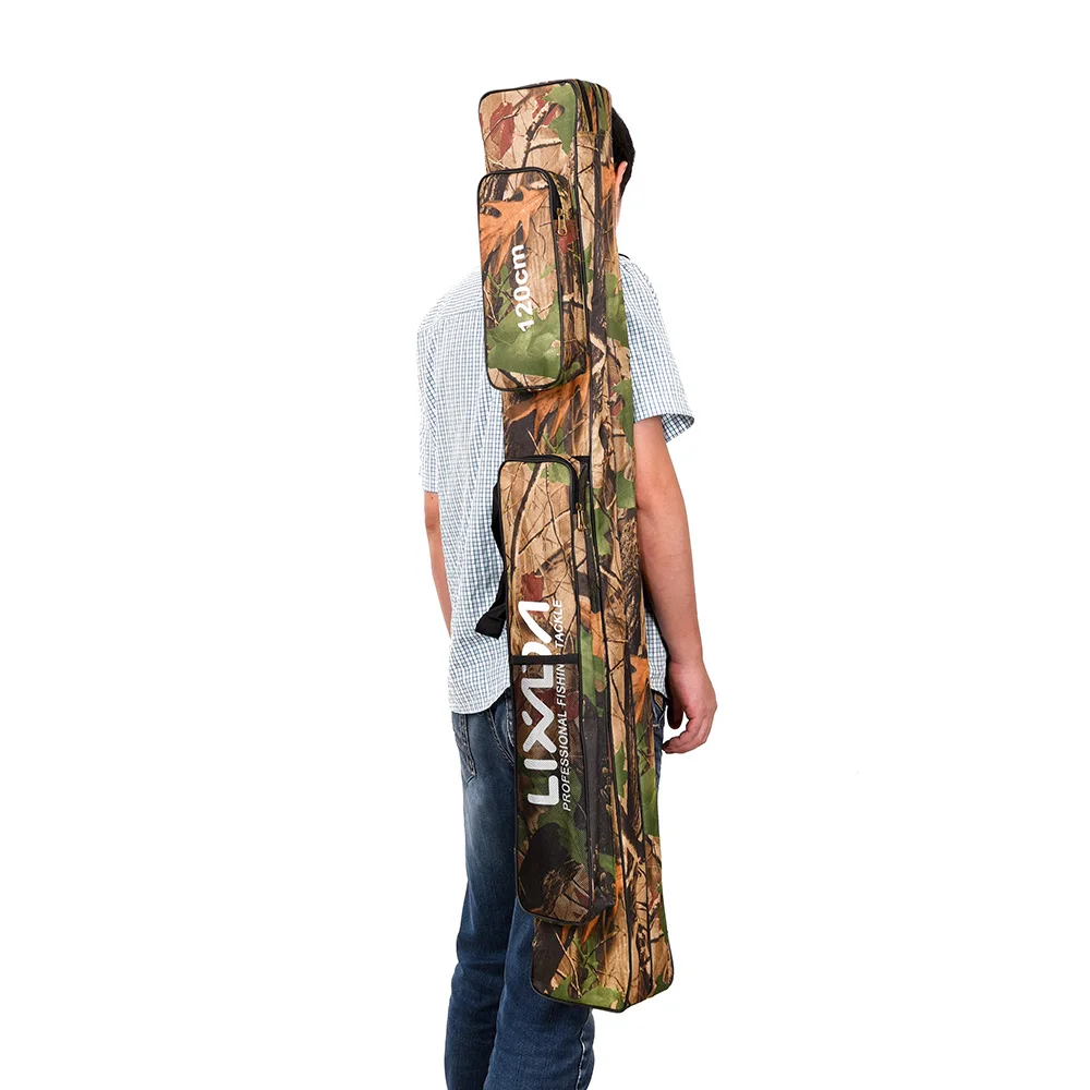 

Lixada Fishing Bag Double Layer Large Capacity Fishing Rod Bag 120/150cm Fishing Rod Cover Backpack For Fishing