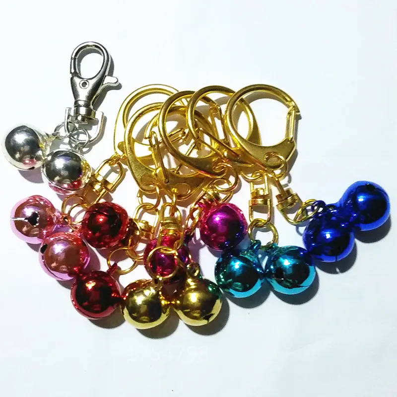 

European American Style Factory Direct Sale Small Copper Will Ring Jingle Bells KeyChain Charming Flash Bright Metal Chain Ring