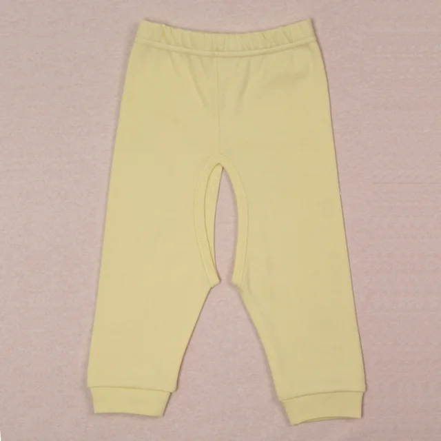 Newborn open crotch pants, infant cotton long pants, solid color baby
