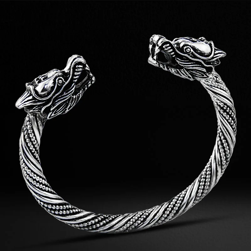 

Unique Wolf Head Bracelet Indian Jewelry Fashion Accessories Viking Bracelet Men Wristband Cuff Bracelets For Women Bangles