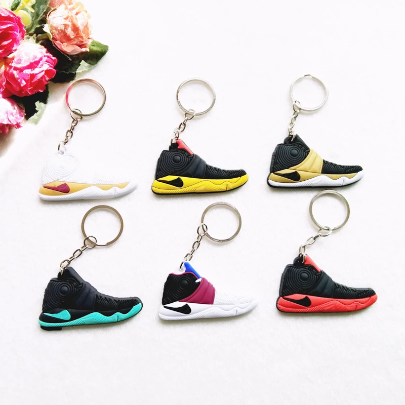 

Mini Silicone Sneaker Kyrie 2 EP Zoom Keychain Key Chain Shoes Car Key Holder Woman Men Bag Charm Accessories Key Rings Pendant