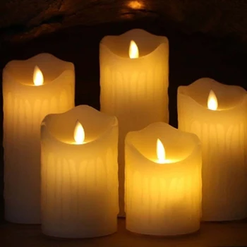 

Flameless LED Candle Night Light Battery Powered Home Decoration Lamp for Christmas Party Wedding TN88