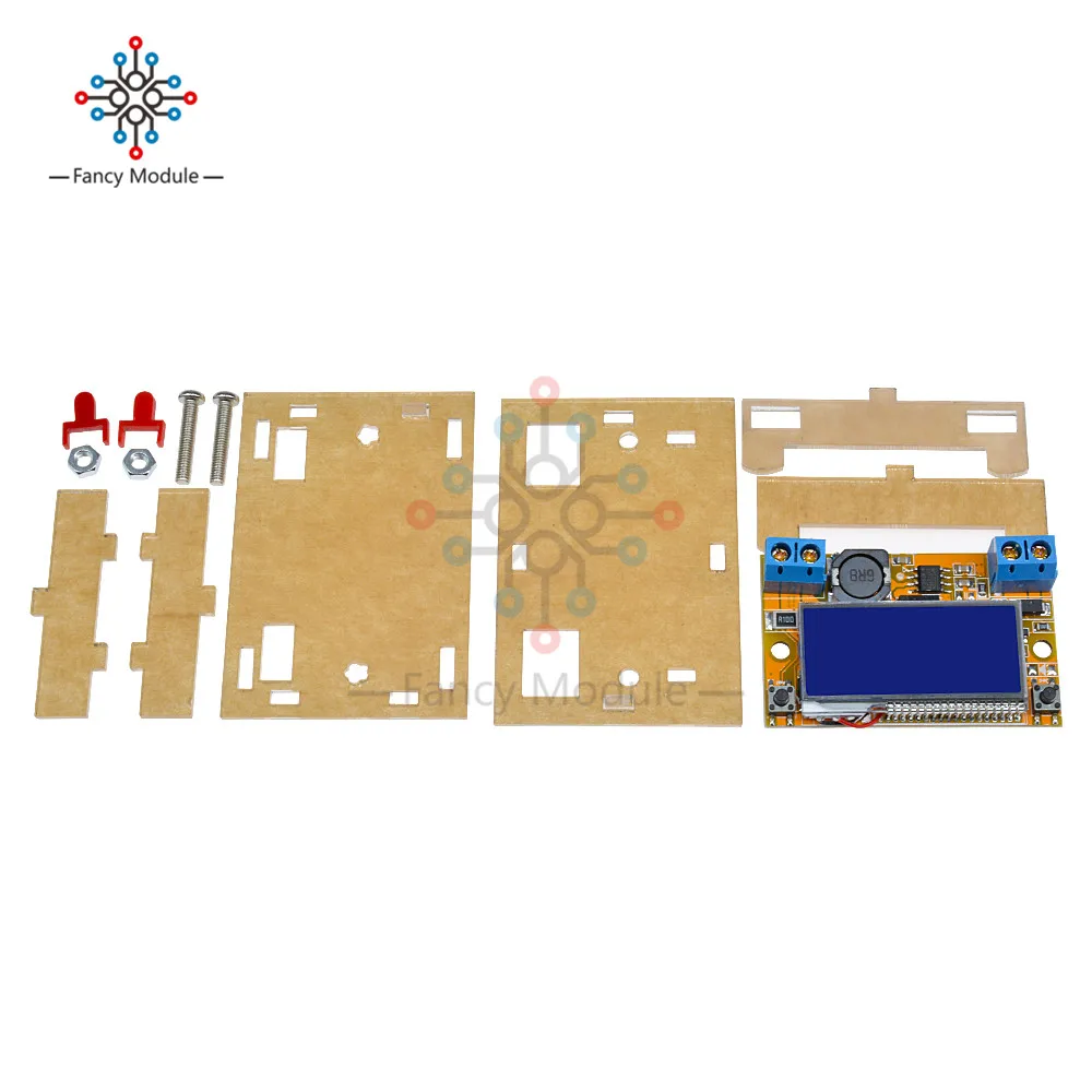 DC-DC Регулируемый понижающий модуль питания напряжение тока ЖК-дисплей жидкокристаллические дисплеи 5-32 В с акриловым чехол