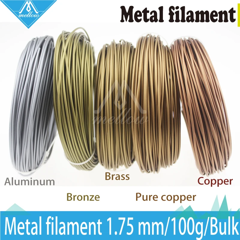 Hot!100g 3D Printer Metallic Filament,30% Of Metal Content Filaments Pure Copper /Brass /Bronze /Copper /Aluminum, 1.75|printer refill|copperprinter making - AliExpress