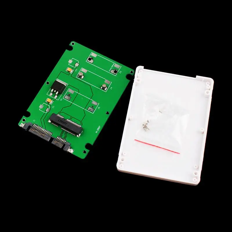 

Green mSATA to SATA 22Pin SSD Converter Adapter Card With 2.5 inch Plastic Case High Quality #67544