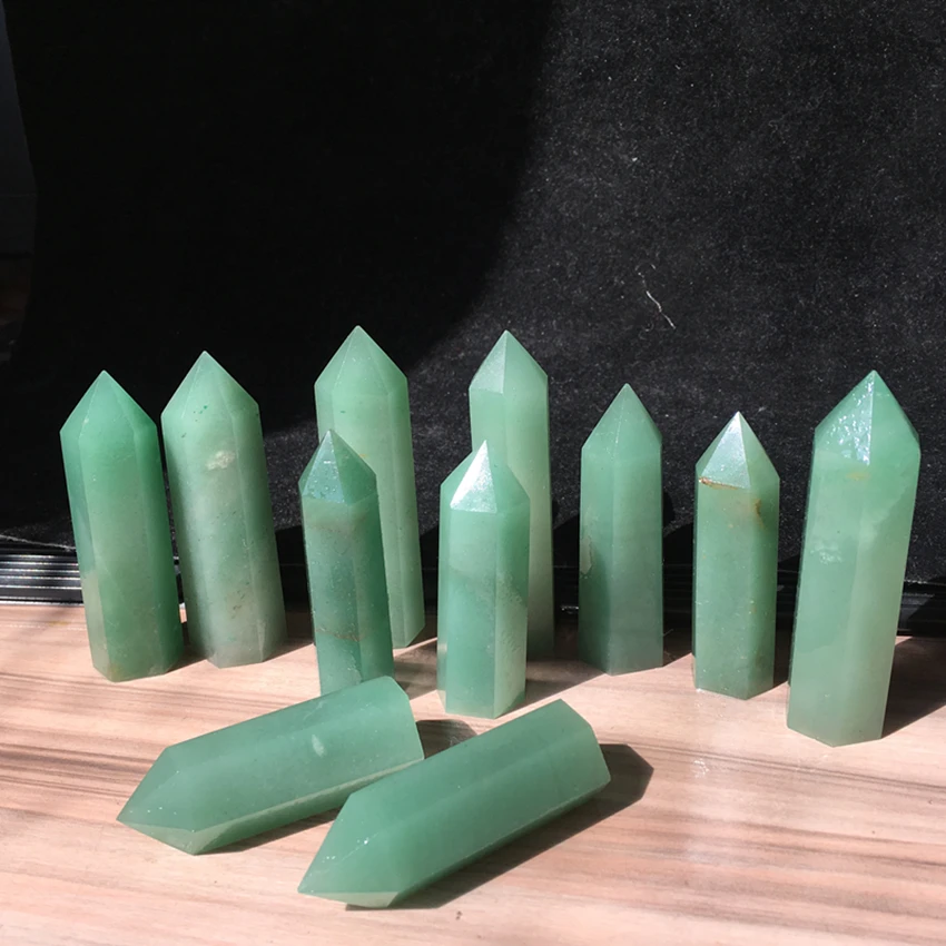 オベリスク 天然水晶のトンボ 緑の翡翠の杖 癒しの家の装飾 エネルギーで強力 Aliexpress Home Garden
