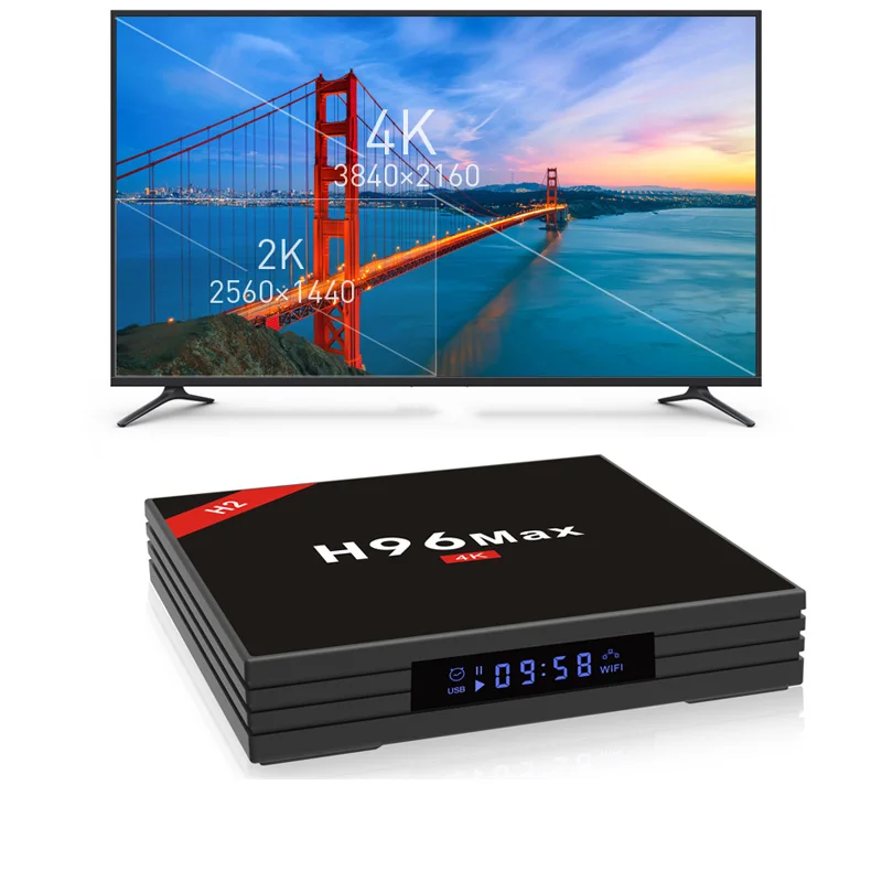 2018 H96 MAX Plus Smart TV Box Android 7.1 TVBox 4 gb di Ram 32 gb/64 gb di Rom Rockchip RK3328 1080 p 4 k H.265 USB3.0