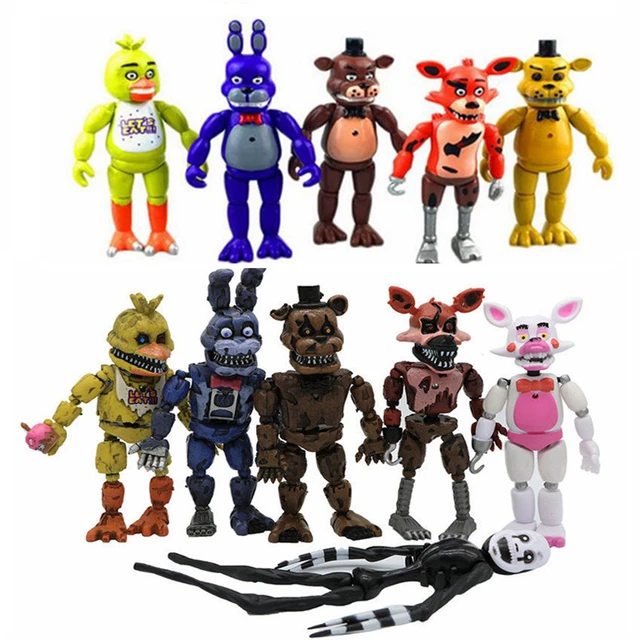 Best Price Collection fun Five Nights At Freddy's 9-12cm FNAF 4/5/6/11/12 Pcs Action Figures Fazbear Foxy PVC  decoration Childrenn gifts  