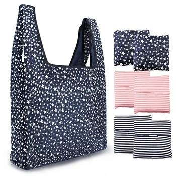 

Reusable Grocery Bags 6 Pack Heavy Duty Folding Shopping Tote Bag Washable Durable Lightweight Reusable Shopping Bags
