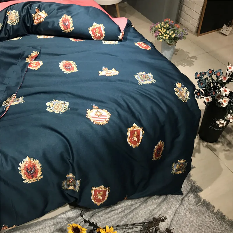 Egyptian cotton Bed Set Duvet Cover Bed Sheet adults Cover Set Home Textile red color Bed Linens 4pcs Bedding Sets 11 IMG_6045