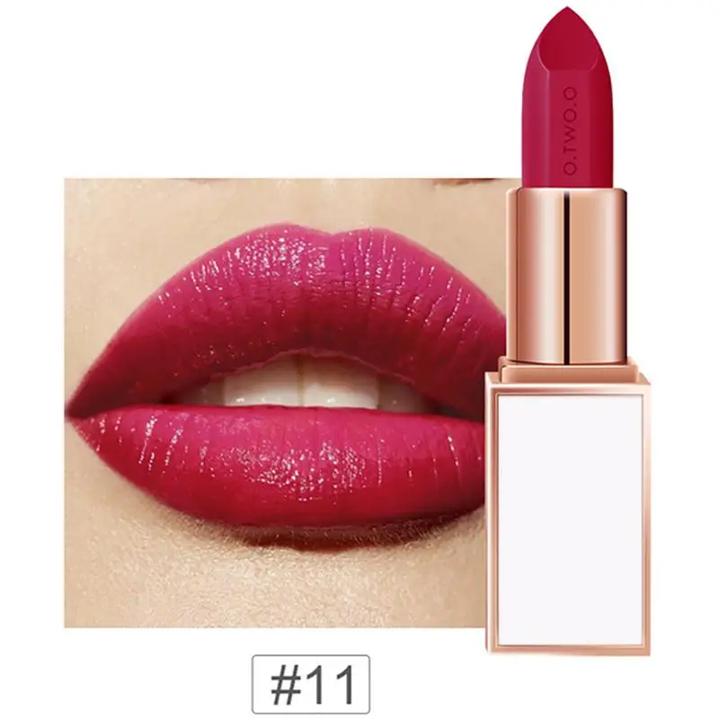 O. TWO. O, брендовая матовая губная помада, стойкий водостойкий блеск для губ, 21 цвет, вишневый бархатный макияж, Увлажняющая губная помада - Цвет: 11