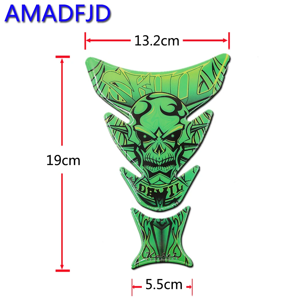 AMADFJD бак мотоцикла Стикеры 3D череп логотип Tankpad Стикеры s на бак мотоцикла Pad Мотоцикл аксессуары Protector Переводные картинки