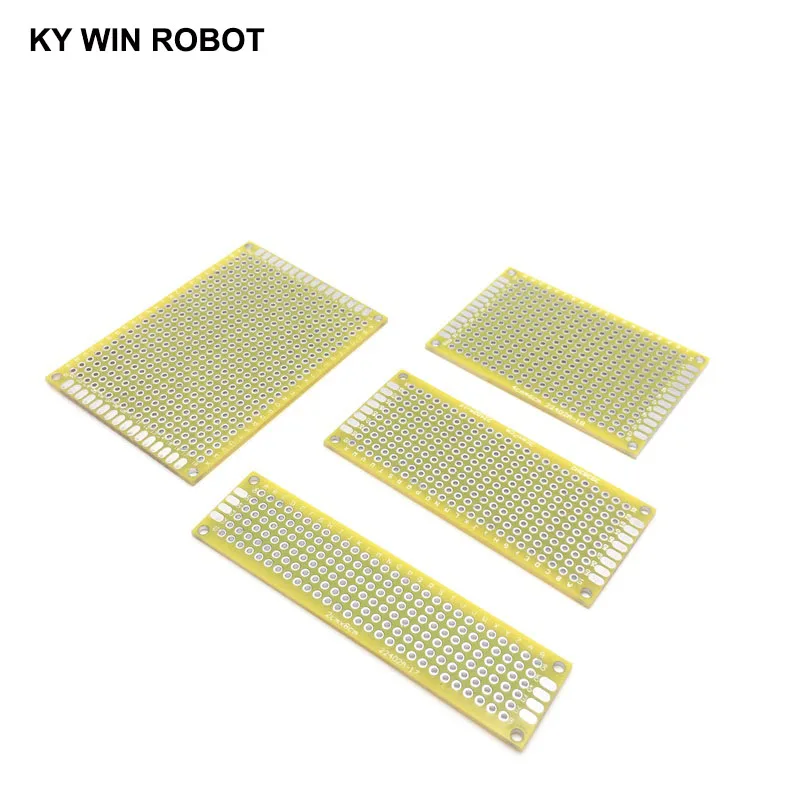 4 шт 2x8 3x7 4x6 5x7 см желтый, двух сторонняя Медь Прототип pcb универсальный совет