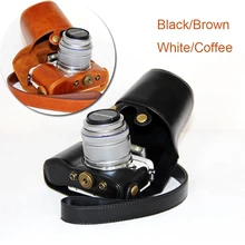 Искусственная кожа Камера сумка Обложка Чехол для Olympus PEN e-pl7 e-pl8 epl7 epl8 с 14-42 мм объектив с ремень Защитный чехол