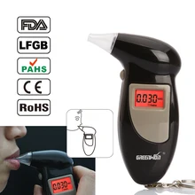 68s цифровой ЖК-анализатор алкоголя дыхания Алкотестер брелок звуковой сигнал для водителя