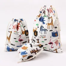 Милый принт сумки для покупок хлопок Эксклюзивная коллекция комплект шнурок чай подарок конфеты курение мультфильм сумка 3 шт./компл