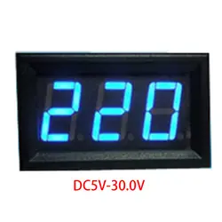 Mini 2 Кабели DC4.5V-30V вольтметр 0.56in светодиодный цифровой вольтметр с защитой от обратного соединения Мини DC вольтметр