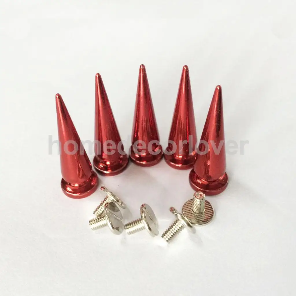 10pcs Copper Cone Screw Stud Leather Craft Spike Rivets Shoe Clothing Decoration