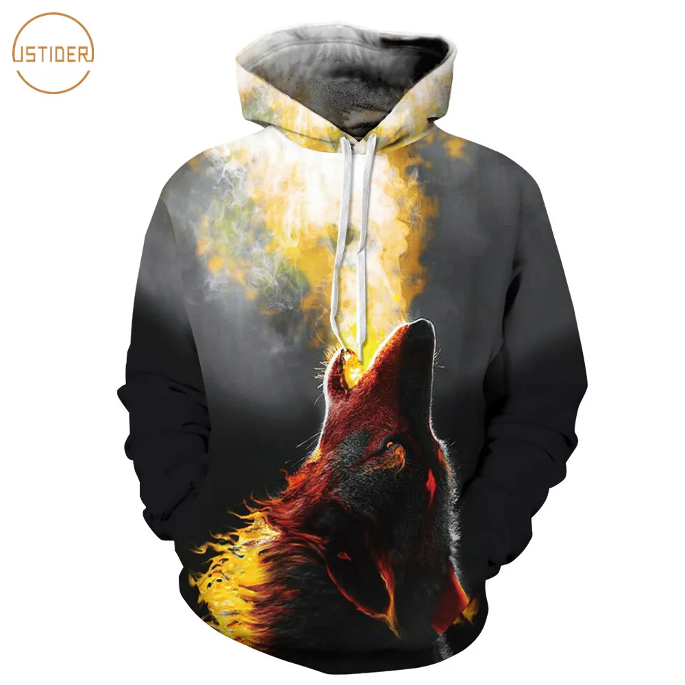 Aliexpress.com : Buy ISTider Cool Design 3D Spitfire Wolf Hoodie Unisex