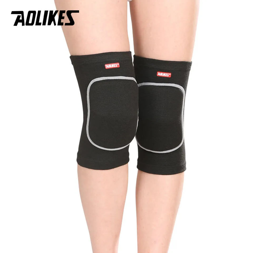 AOLIKES الكرة الطائرة الركبة منصات الرقص كرة القدم تزلج دعامة الركبة حامي الرياضة السلامة نيباد التدريب الركبة دعم 1 زوج
