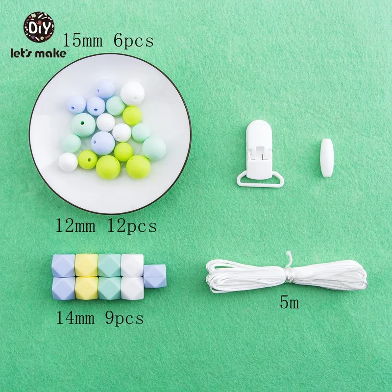 Давайте сделаем силиконовые бусины набор еды класса шестигранные силиконовые бусины звезда Diy пустышка цепи Bpa бесплатно Прорезыватель игрушки Детские трофеи - Цвет: Type 1