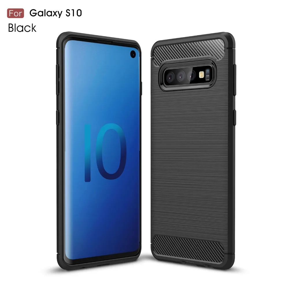 

S10 Lite Case for Galaxy S10 Funda Silicone Soft TPU Carbon Fiber Protector Back Cover For Samsung Galaxy S10 Plus Case