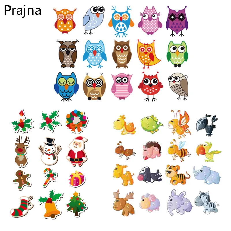 

Prajna Cartoon Patches Iron on Transfer For Kids T Shirt Heat Transfer Stickers Cute Patches For Clothes Baby Badge Applique