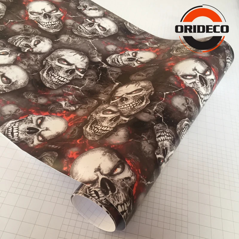 cool skull sticker bomb vinyl wraps 1