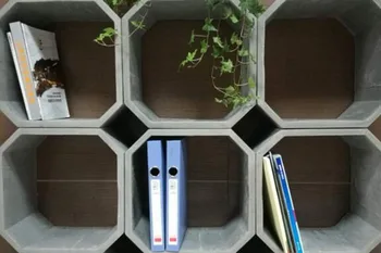 

Cement concrete book frame storage shelf bookshelf industrial wind home simple bookshelf