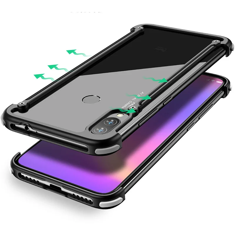 Чехол для Xiaomi Redmi Note 7 Алюминиевый металлический бампер coque | Мобильные телефоны и