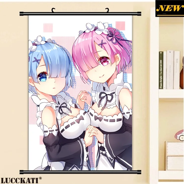 40X60 см Re: Zero Kara Hajimeru Isekai Seikatsu Rezero Rem Ram CAME мультфильм аниме Настенная картина