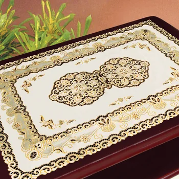 

Hot Stamping PVC Plastic Tablecloth Print Waterproof and Oilproof Table Cloth European Garden Table Place Mat Multi-function