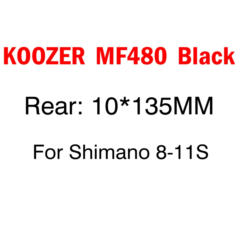 KOOZER MF480 передняя, Задняя Ступица набор 2/4 подшипники 24T трещотка 32 отверстия быстросъемные через ось горный велосипед ступицы для XD - Цвет: Black 10x135mm