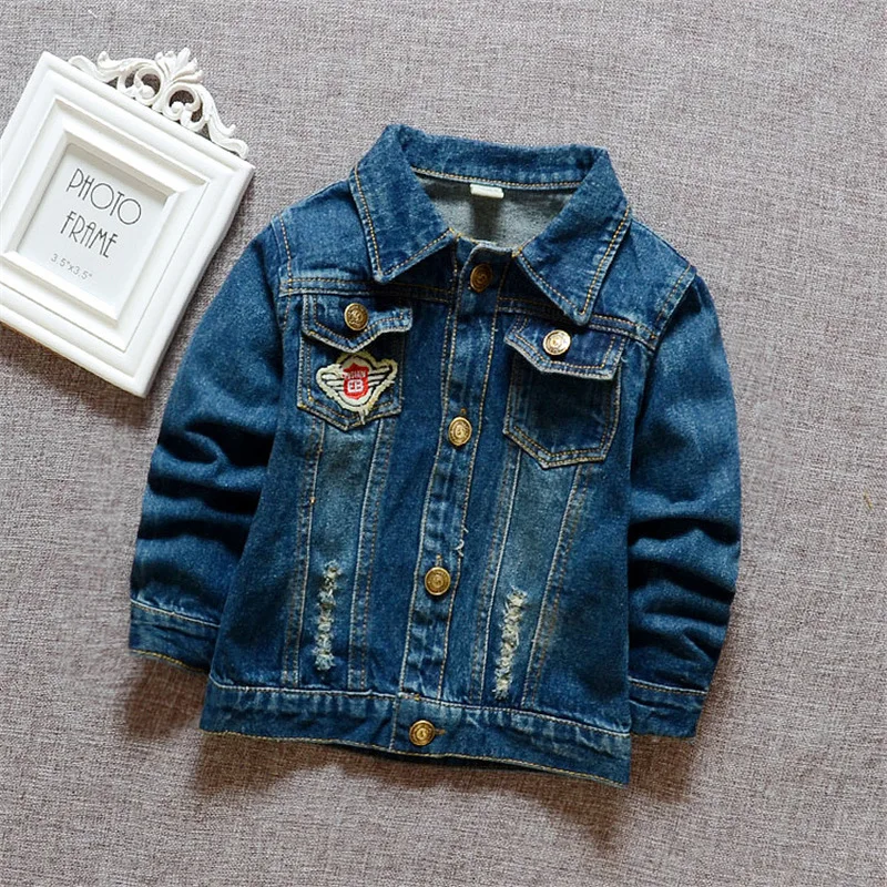 BibiCola autumn baby boys coats jackets fashion style letter denim