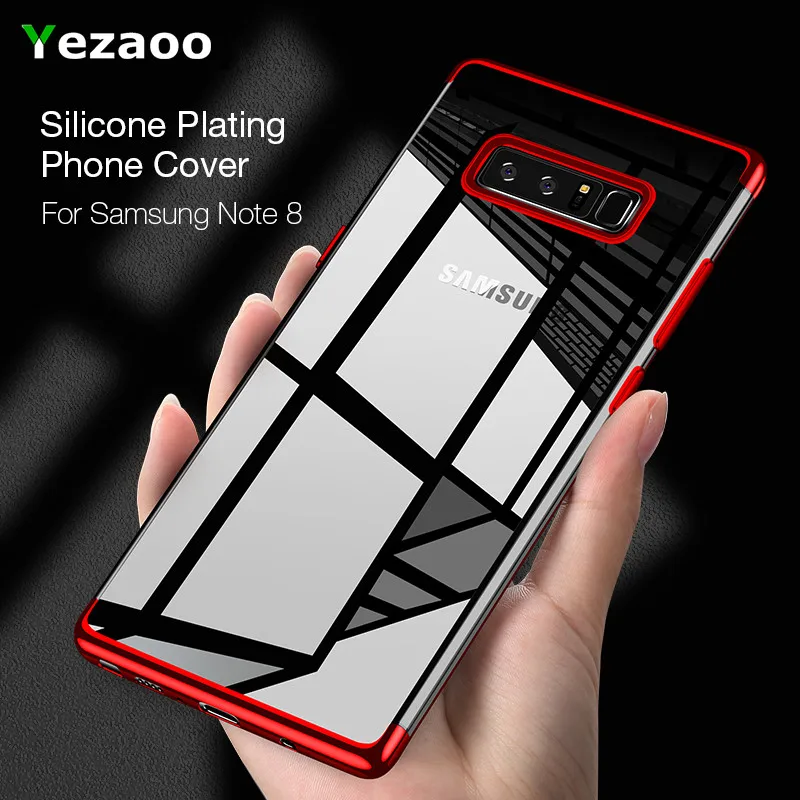 

For Samsung Galaxy Note 8 Case Cover Luxury Soft Silicone Silm Plating TPU Back Cover For Samsung Galaxy Note8 Cases Phone Coque