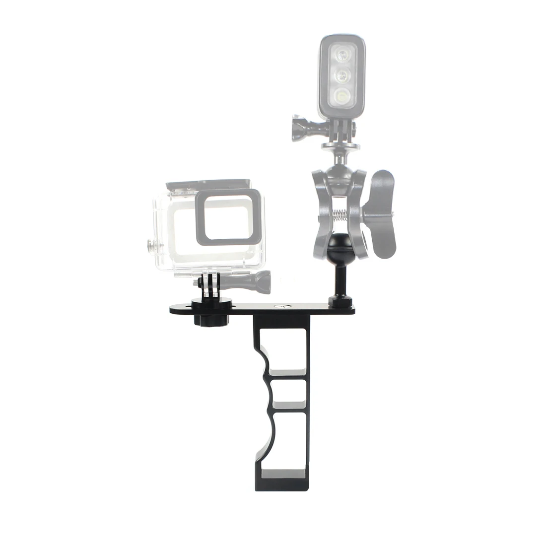 

Aluminum Alloy CNC Diving Handle Grip Monopod Arms Mount with 1 inch Ball Head for GoPro HERO 5 6 7 Action Sport Camera