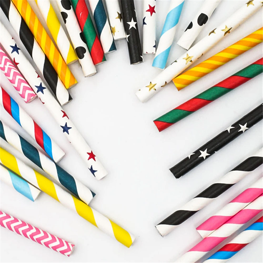 

250 pcs Drinking Paper Straws Mixed Striped and Polka Dot Party Event Supplies for Kids Birthday Wedding Christmas wholesale