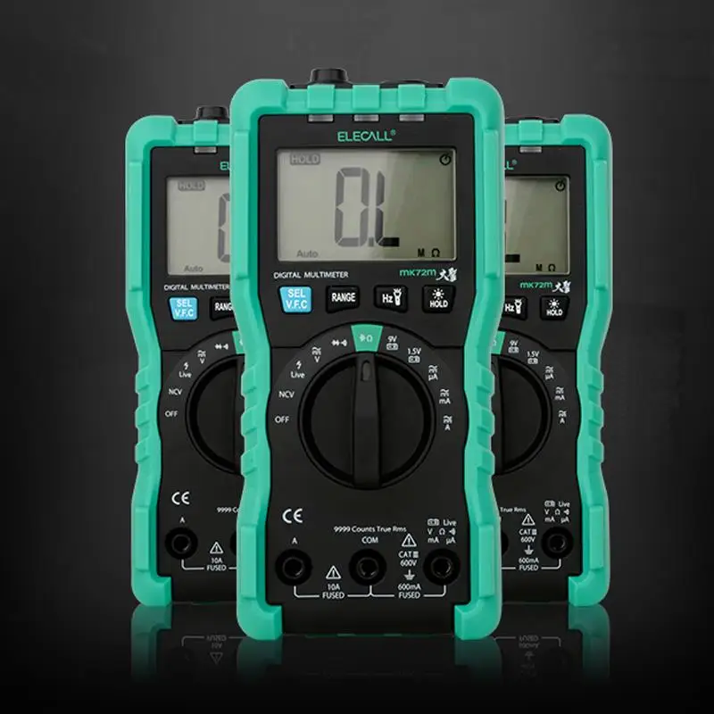 

ELECALL MK72M mini multimeter test digital true RMS multi-function resistance capacitor tester multimetro with cable probes