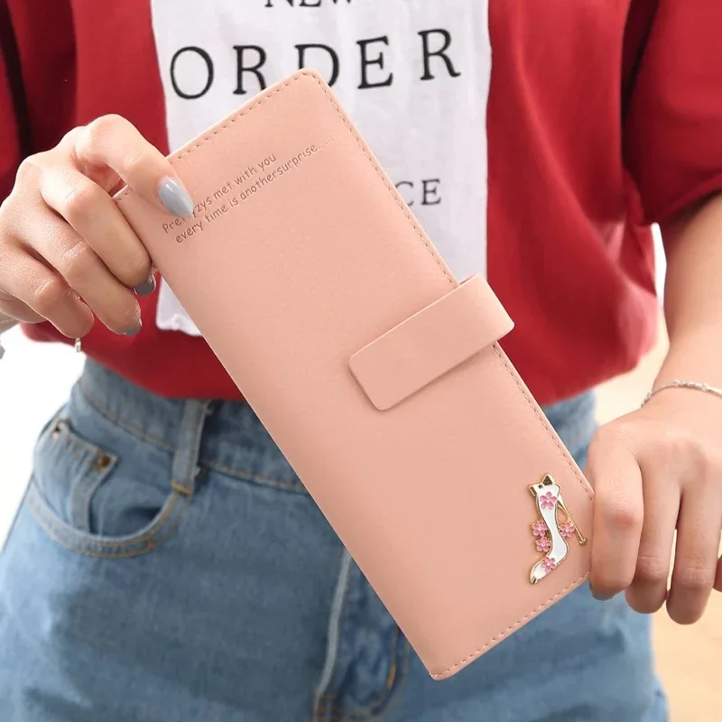 

JI HAO Fashion 55 cards position women credit card holders large capacity lady's card bag long brand female ID card wallet