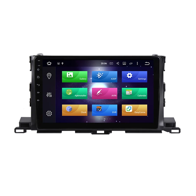 Aoluoya 4G RAM 32GB ROM Octa-Core Android 8.0 CAR DVD GPS Navigation Player For Toyota Highlander Radio multimedia DAB