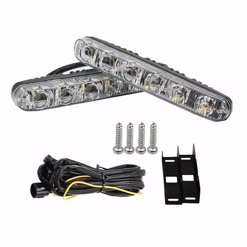 

Shenlao 2 PCS 12v 6 LED Daytime Running Light Waterproof Universal DRL Kit Day Light Auto Driving Light External Light