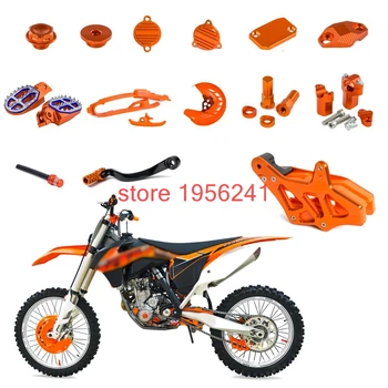 

NICECNC Gear Shifter & Brake Hose Clamp & Reservoir Cover & Chain Guide & Foot Pegs For KTM 250 SXF SX-F EXC-F XCF XC-F XCF-W