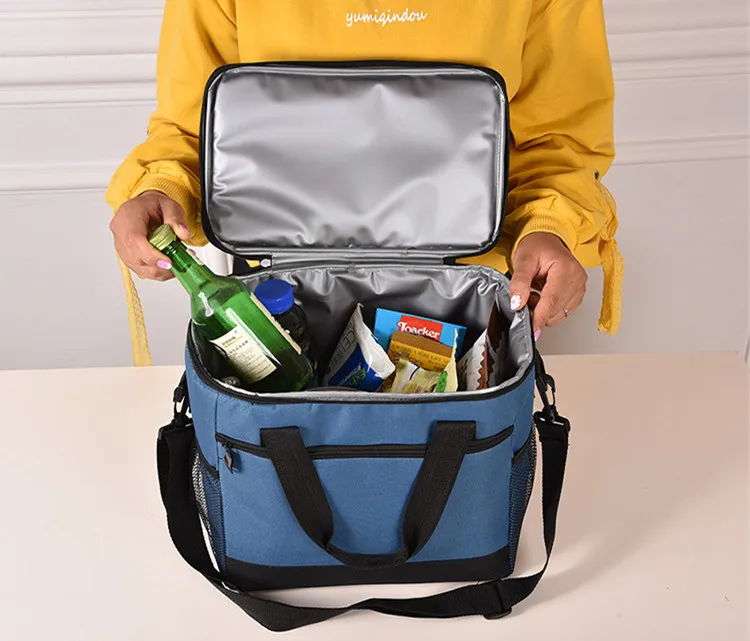 Большая плечевая толще сумка-холодильник термальная сумка для обеда мешок изолированный лед пакет портативный напиток для пикника хранение пива контейнер