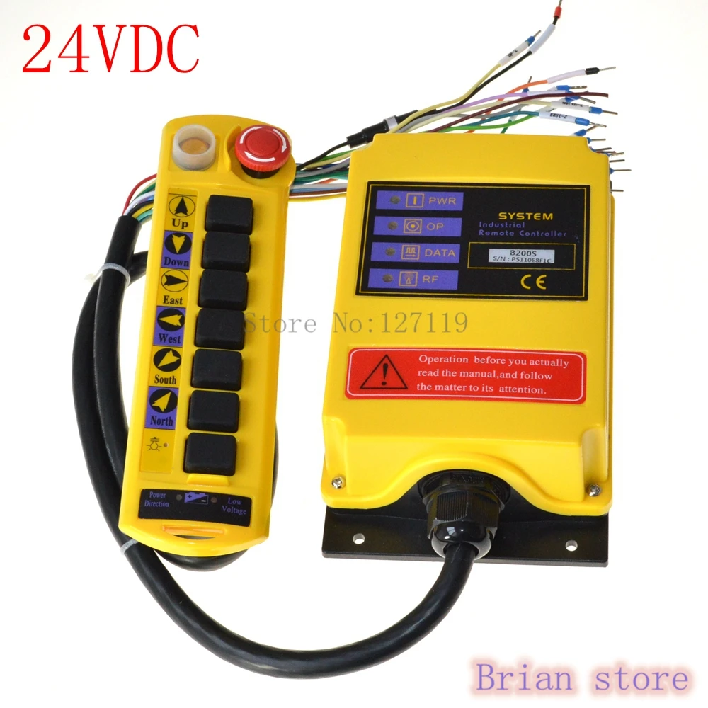 

24VDC 1 Speed 1 Transmitter 7 Channel Control Hoist Crane Radio Remote Control System Controller