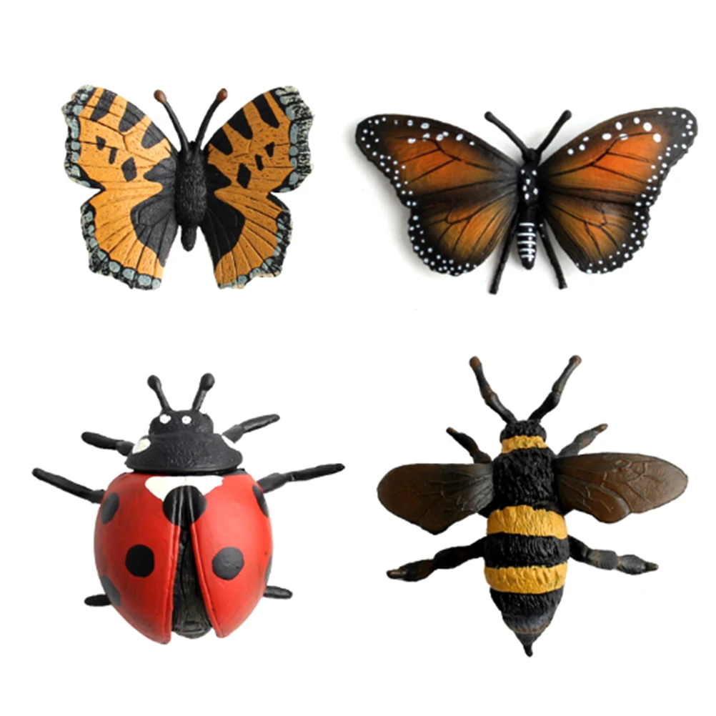Жук паук моделирование животные модель насекомое олень пчела Божья коровка мантис бабочка фигурка украшение фигурка игрушки подарок для детей