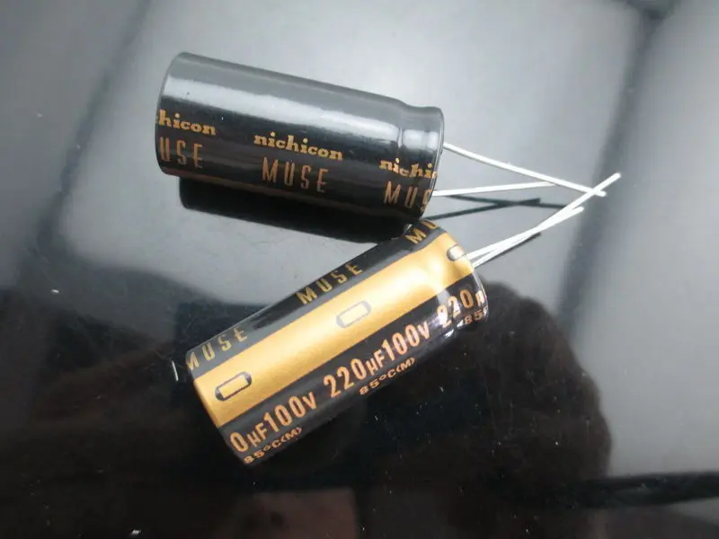 10pcs 100v220uf Nichicon MUSE KZ 220uf 100v Audio Capacitor NEW Hi Fi