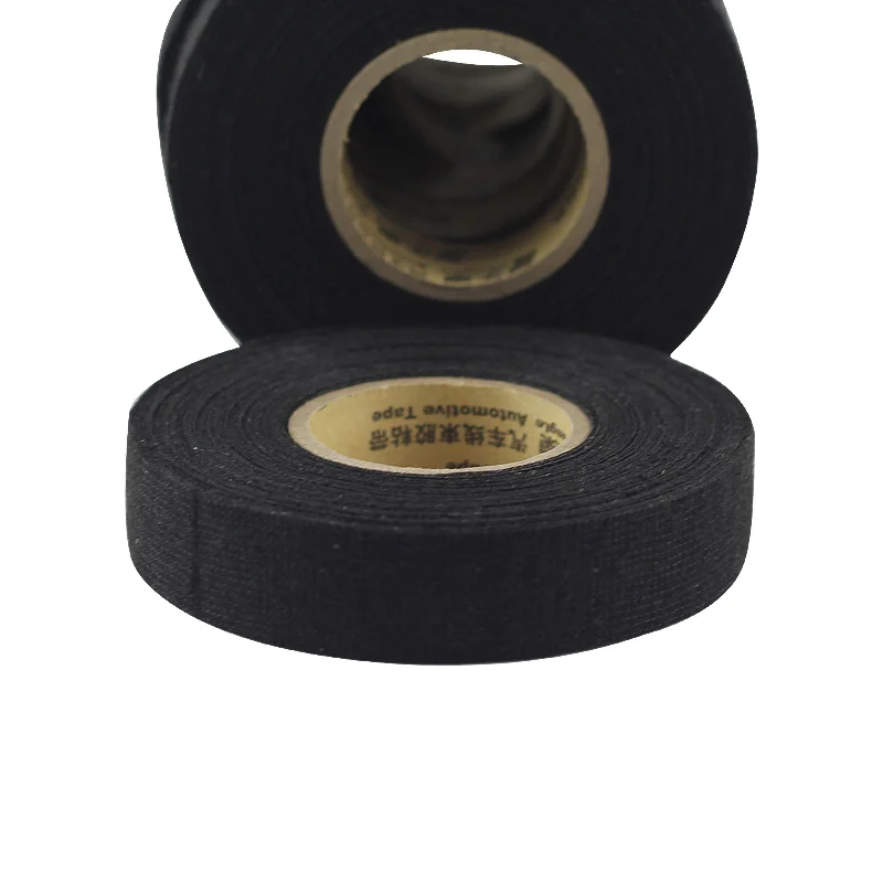 

1 Pcs 15MM 15M*19MM Heat-resistant Automotive Wiring Harness Tape Adhesive Cloth Fabric Tape Cable Wiring Harness For Car Auto