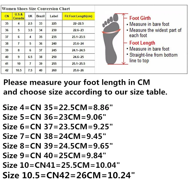 women's shoe size 10 in centimeters