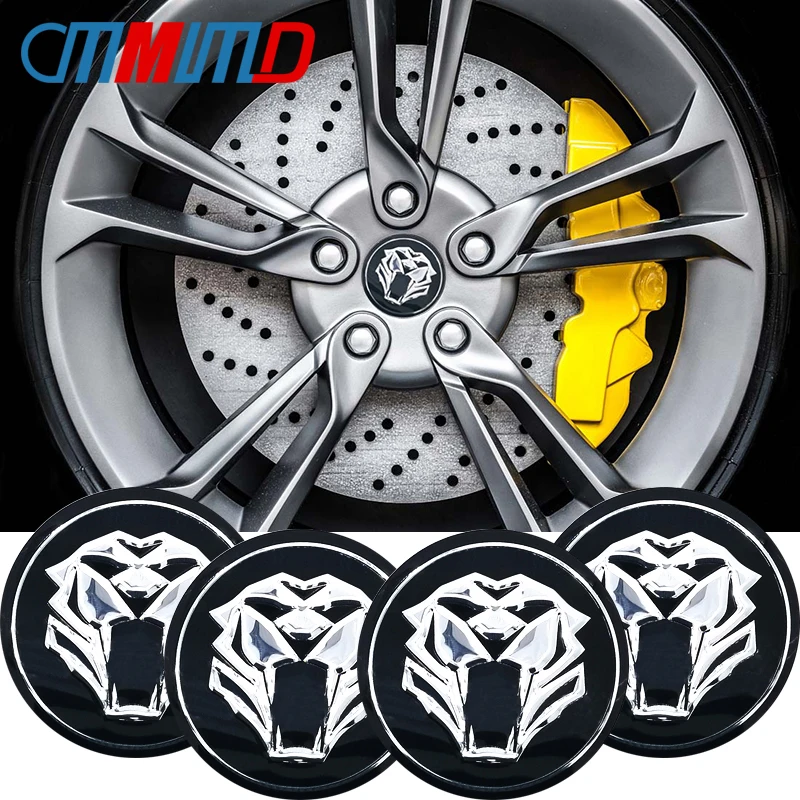 

4Pcs 56mm Tiger head Emblem Car tire Wheel Center sticker Hub Cap Decals For kia Ceed Rio Sportage R K3 K4 K5 Car Styling