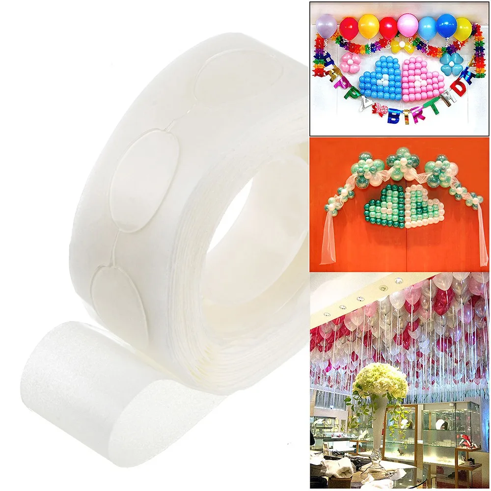 

100 Dots/1 Roll Super Sticky Double Sided Rubber Adhesive Glue for Balloon Decor DIY